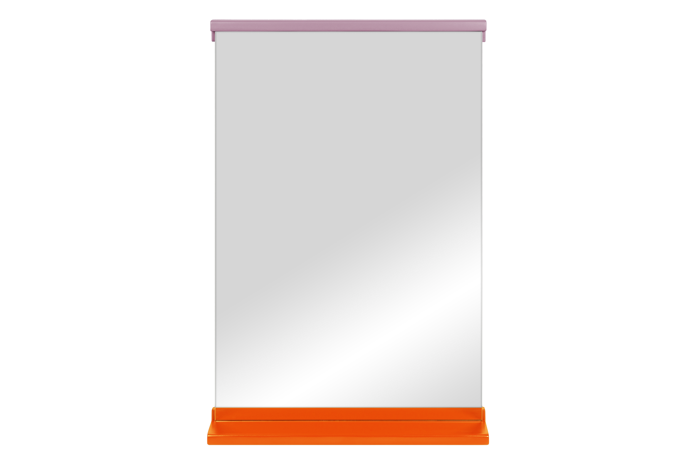 noo.ma Lun wandspiegel hout - 75 x 50 cm, Orange Peel & Pale Violet