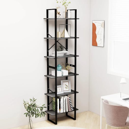 NNEVL Storage Shelves 2 pcs Grey 60x30x210 cm Chipboard