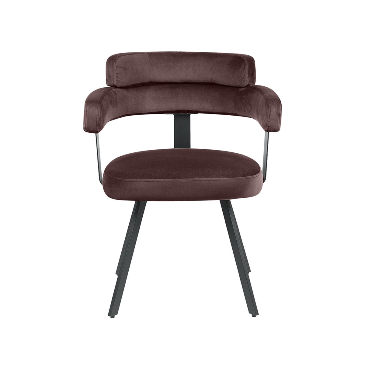 LABEL51 Eetkamerstoel Bardio - Taupe Velvet - Zithoogte 47cm - Set van 2
