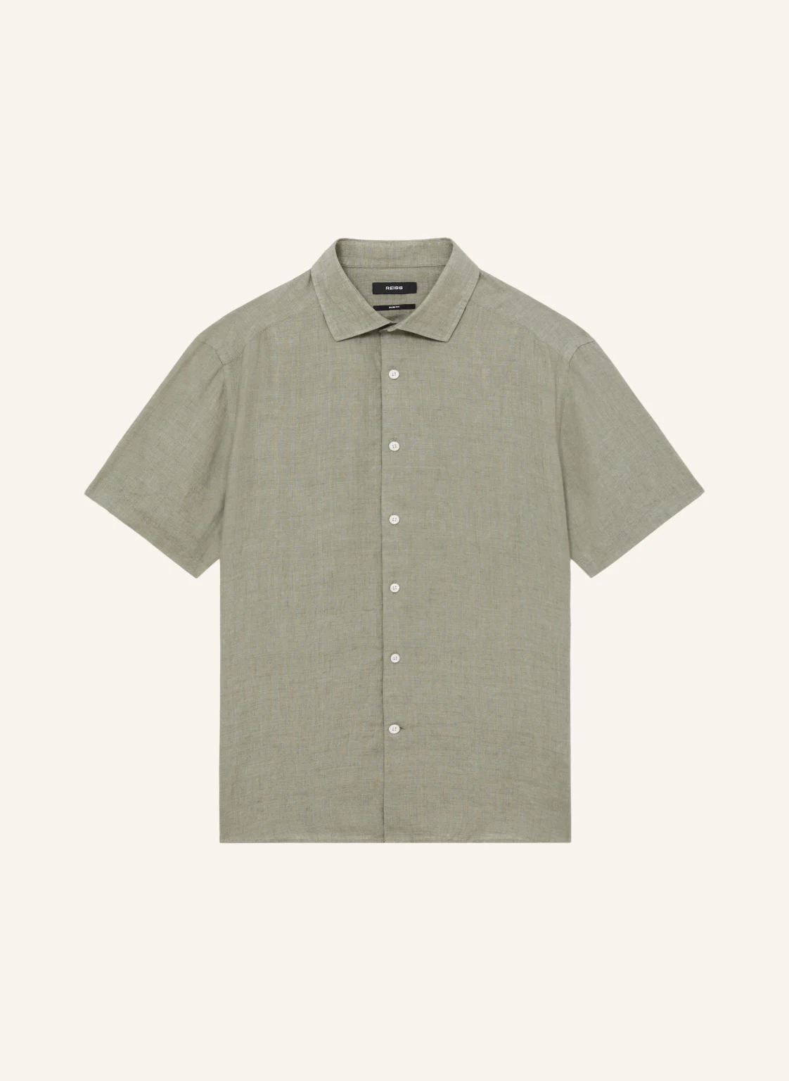 REISS Kurzarm-Hemd HOLIDAY Slim Fit aus Leinen