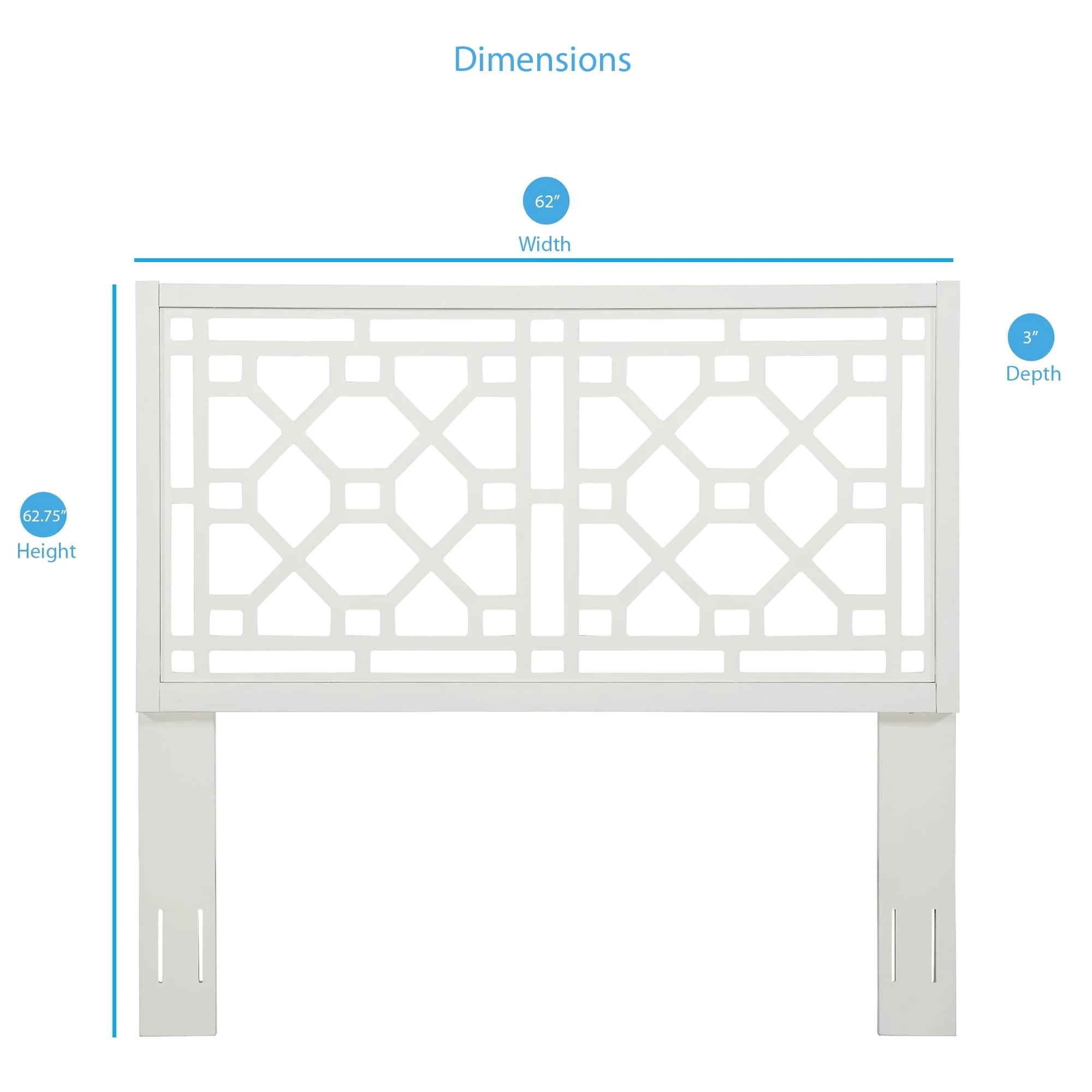 Porch & Den Greenwood Chippendale Headboard