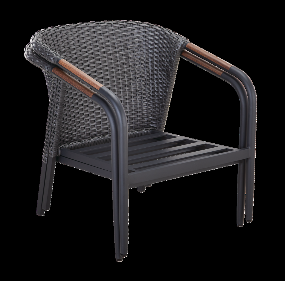 CANVAS Jasper All-Weather Wicker Outdoor/Patio Armchair, Stackable, 2-pk