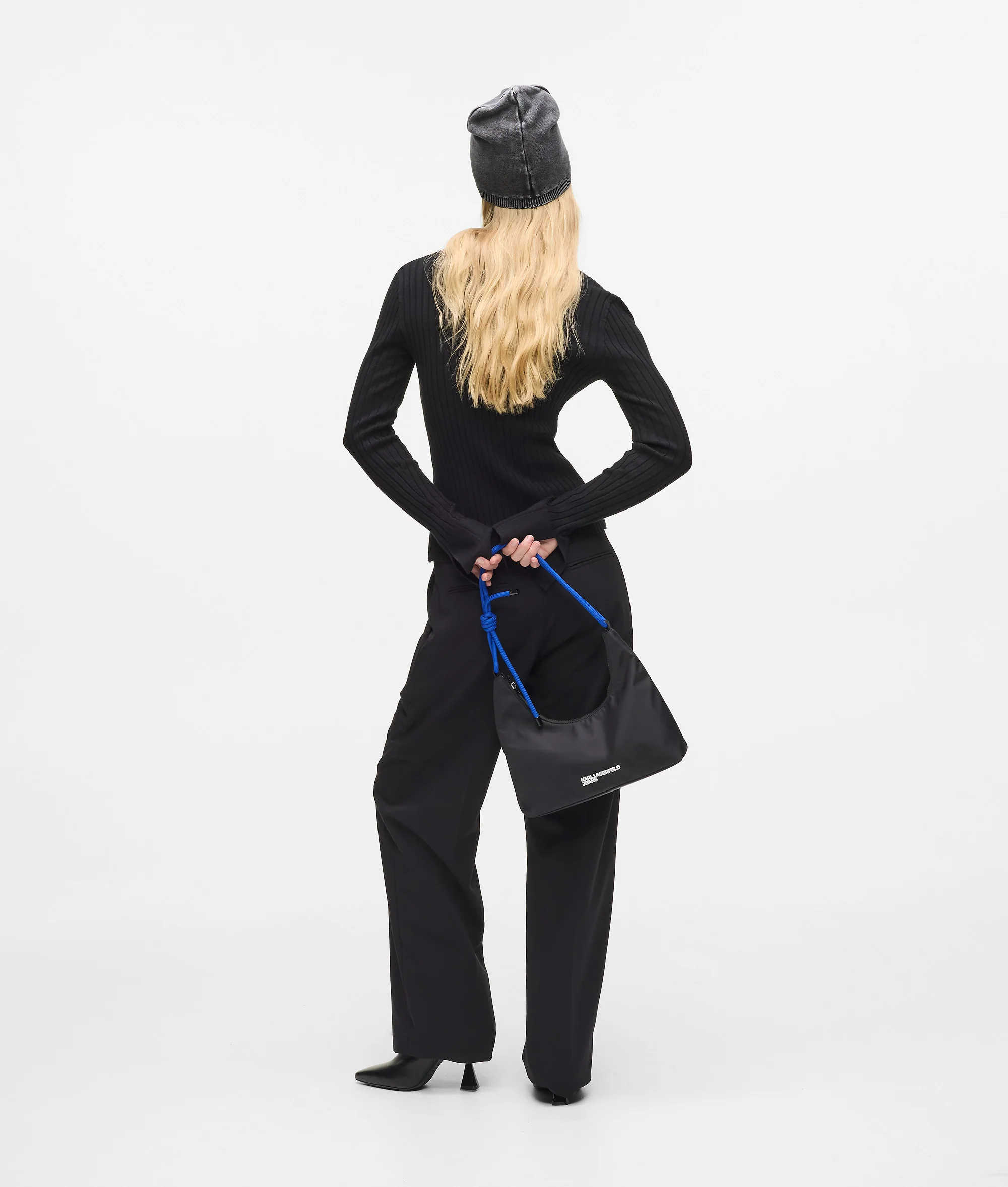 Sac porté épaule en nylon avec cordon