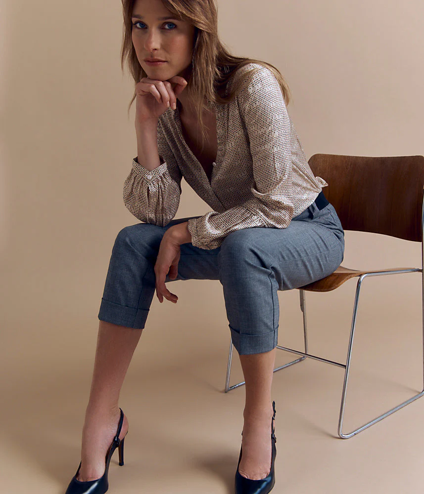Chemise imprimée en twill de viscose CASSIS/84046/539