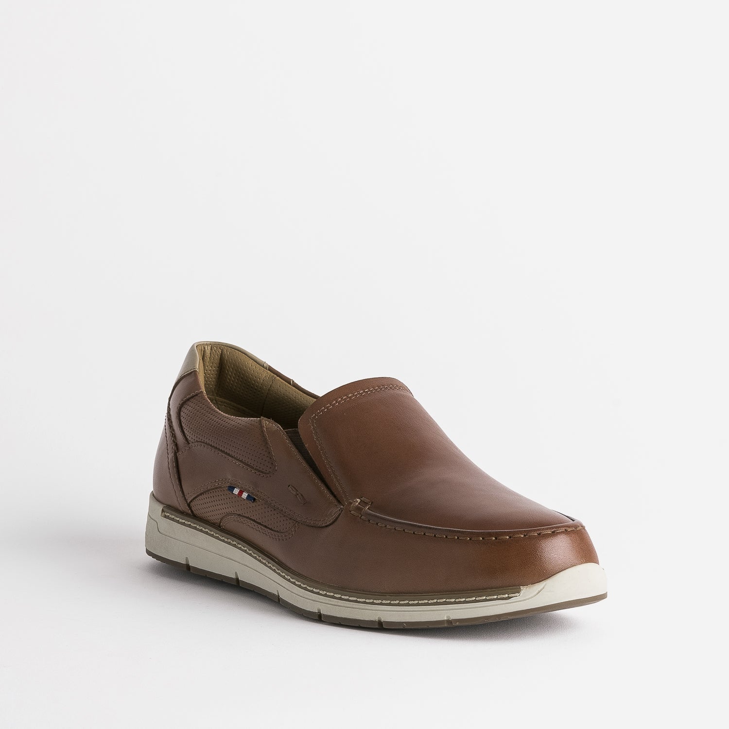 Slip-on FRANCE ARNO cognac en cuir