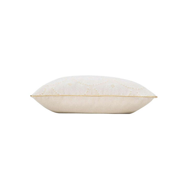 Coussin déhoussable CREST - Polycoton imprimé métallisé