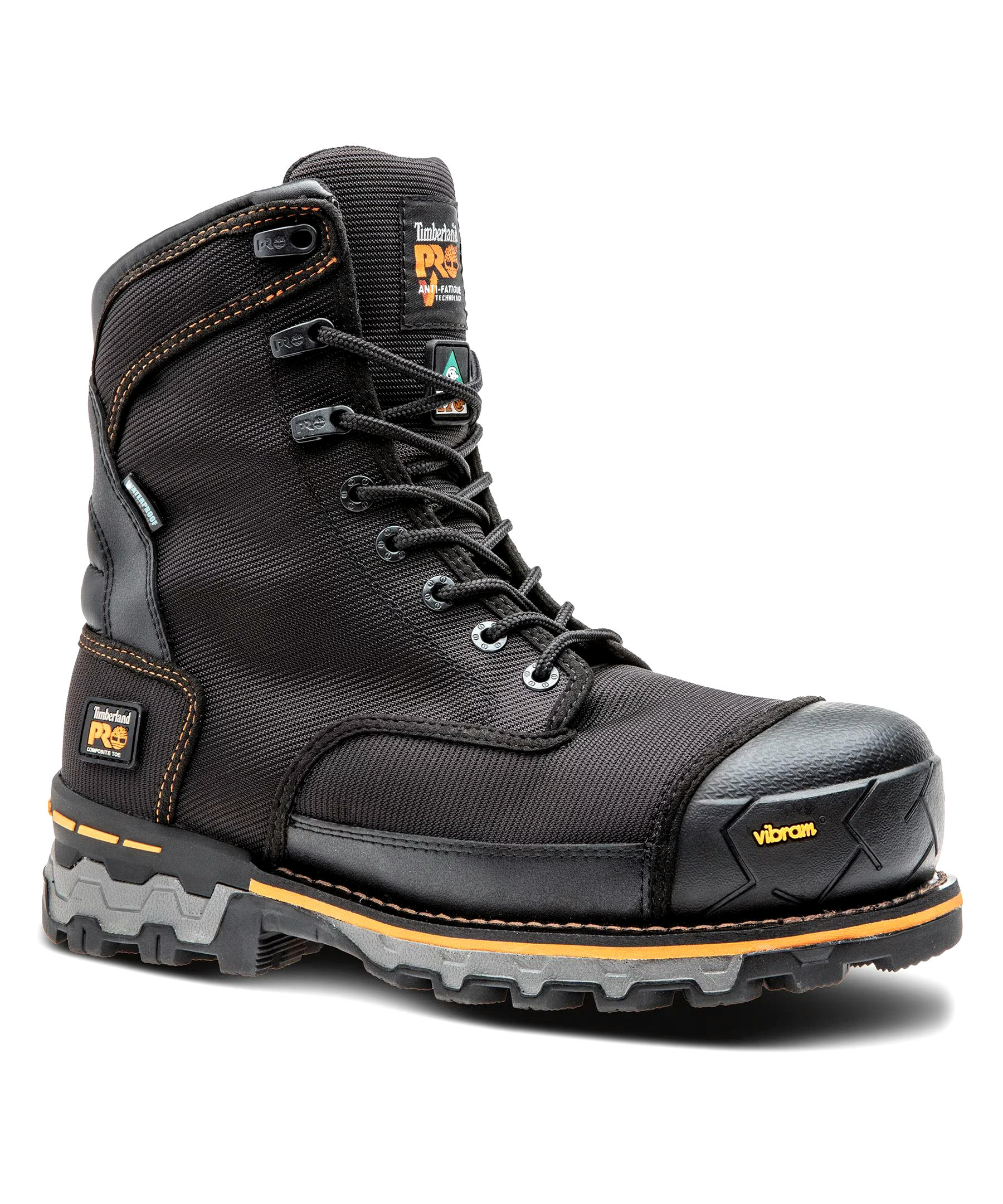 Timberland PRO Men's 8 Inch Boondock Composite Toe Composite Plate Work Boots - Black