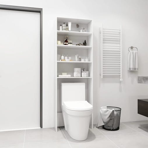 NNEVL Washing Machine Cabinet White 64x24x190 cm