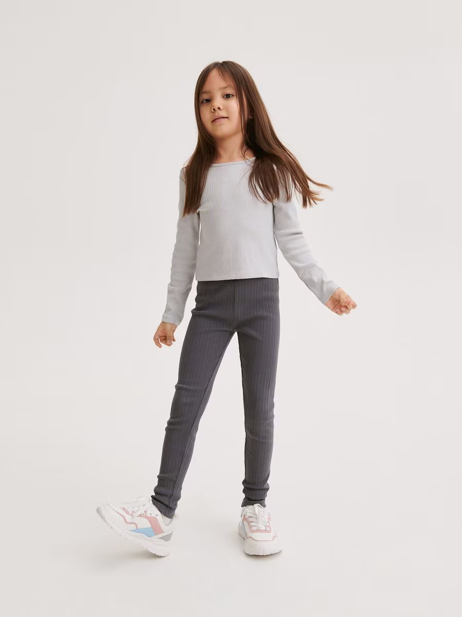 Rib Knit Jersey Leggings