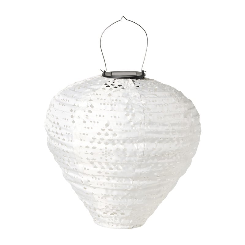 Solar barok lampion druppel - wit - &Oslash;28x30 cm