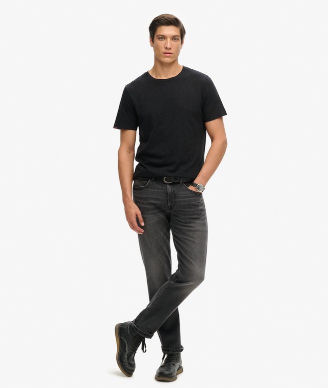 Crew Neck Slub Short Sleeved T-shirt