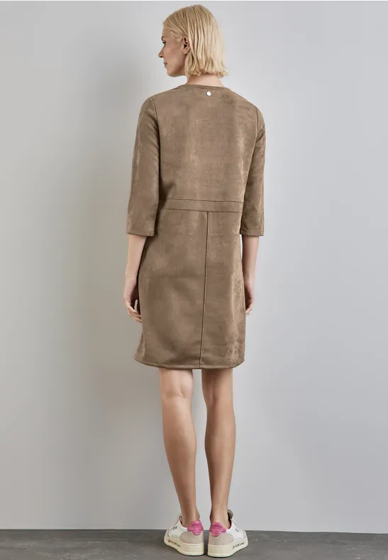 Kleid in Velours-Optik