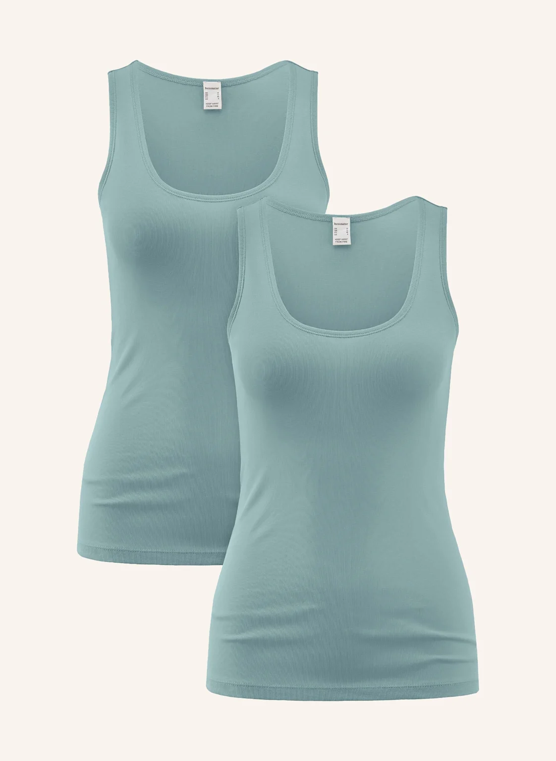 hessnatur Tanktop Rundhals Fitted 2er-Set