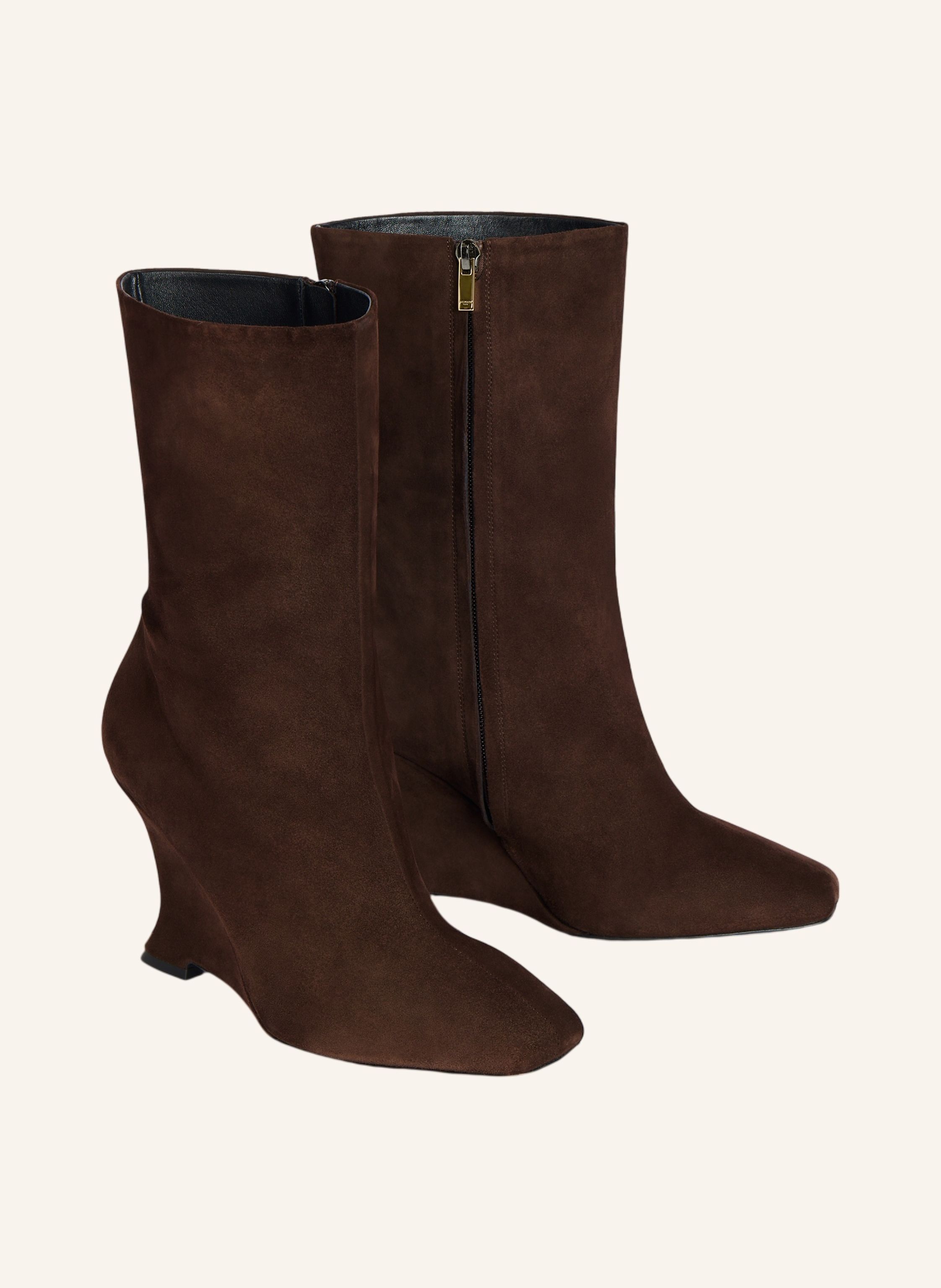 BALMAIN Stiefeletten Wedge aus Wildleder