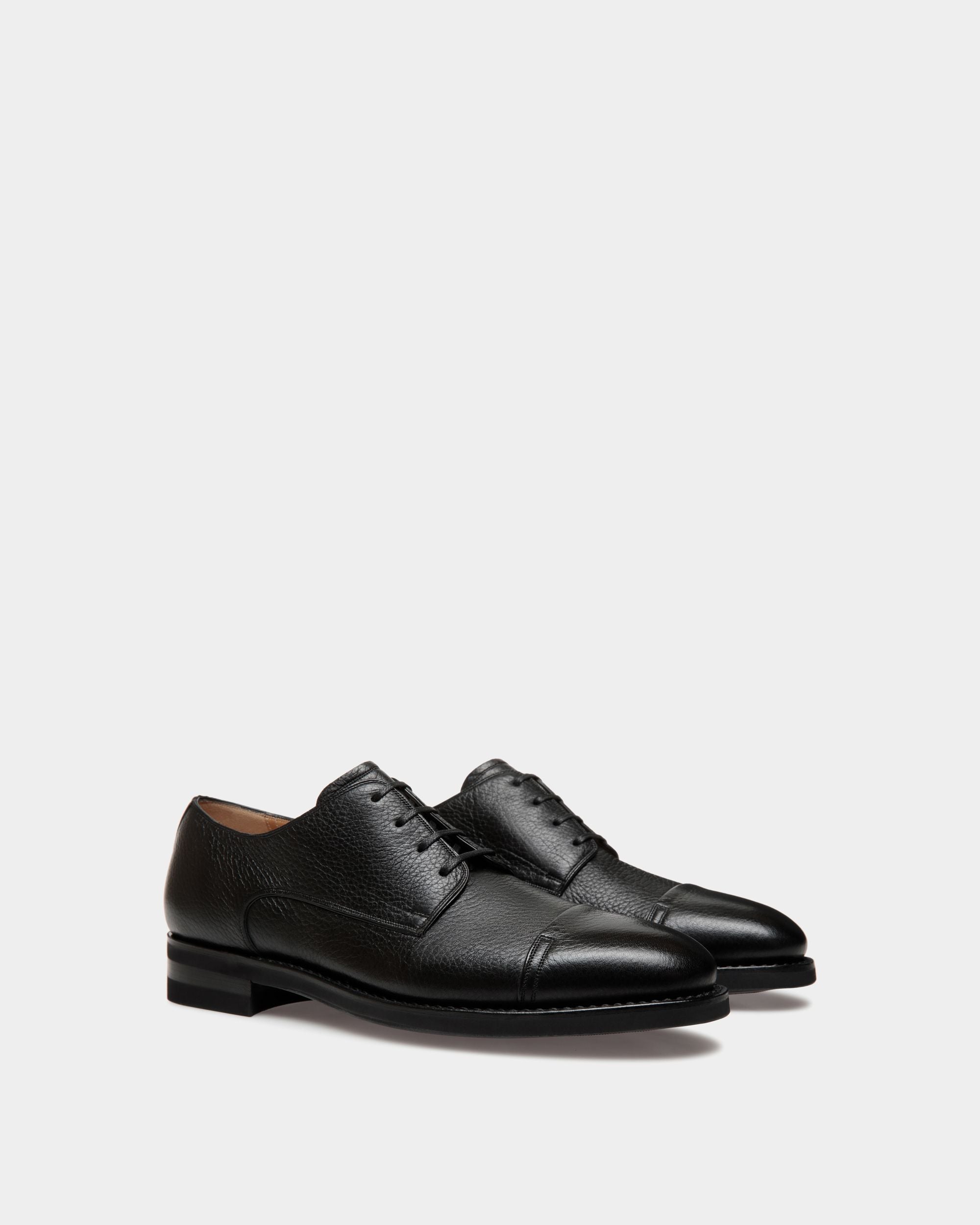 Scribe Un Derby-Schuh Aus Hirschleder In Schwarz