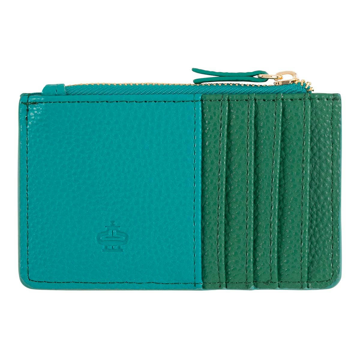 - Porte-cartes Zippé - Turquoise Et Vert