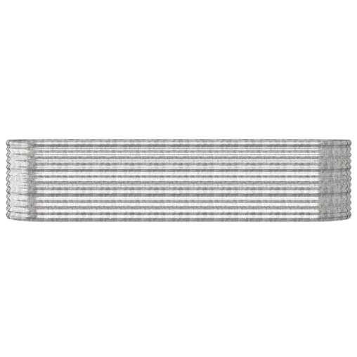 NNEVL Garden Raised Bed Powder-Coated Steel 296x80x68 cm Silver