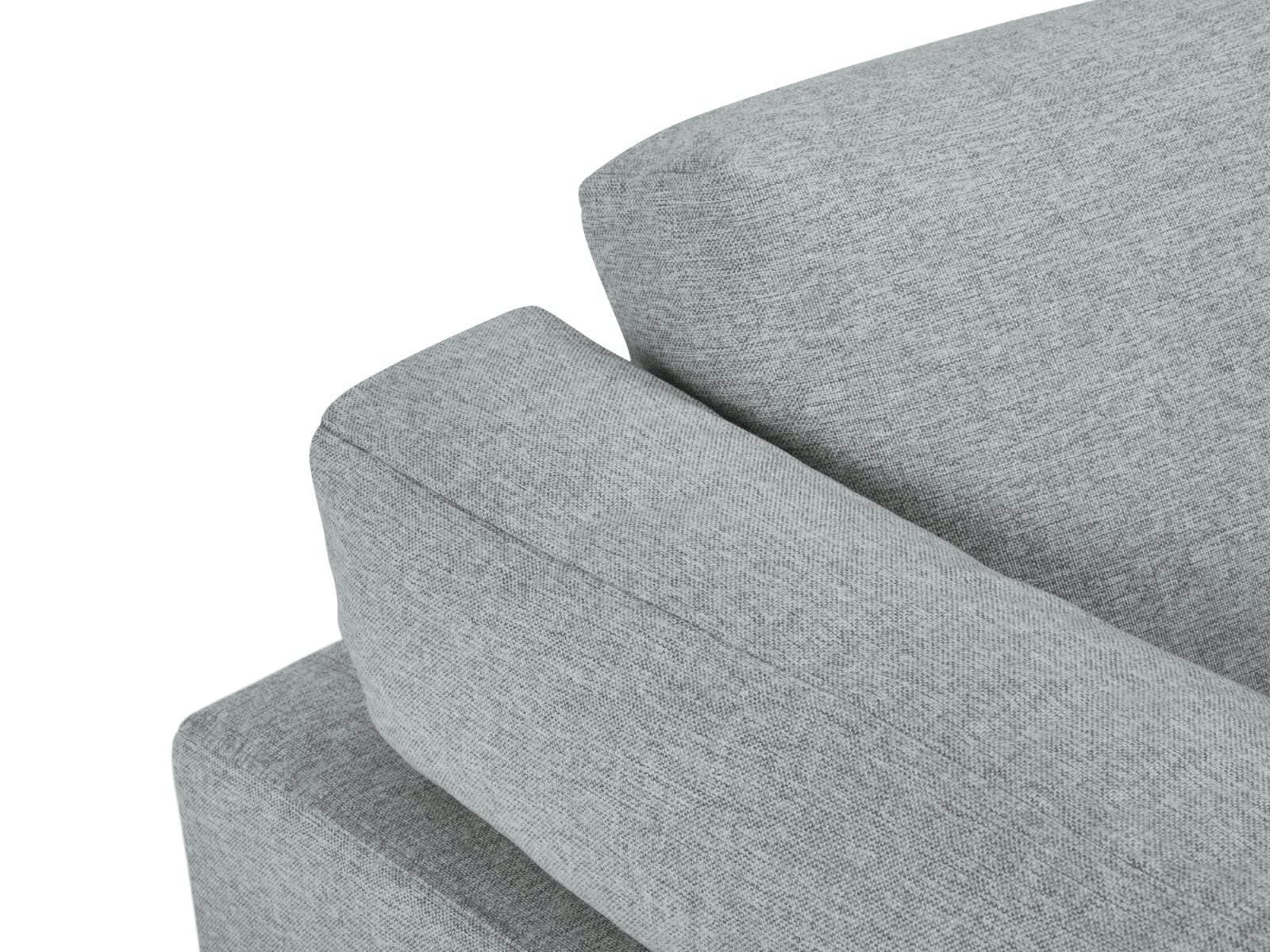 CAMILLE - Canapé 2 places en Tissu Structurel Gris Clair