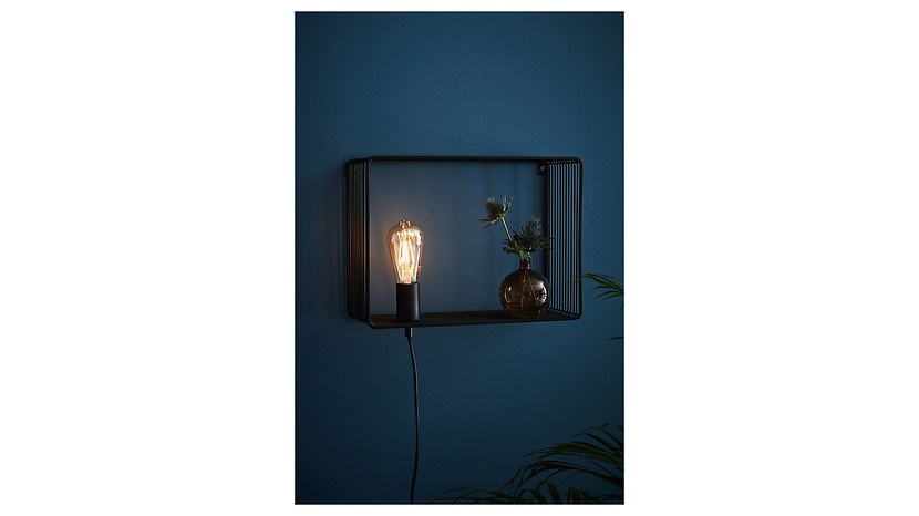 Kinkiet Shelf metalowy czarny