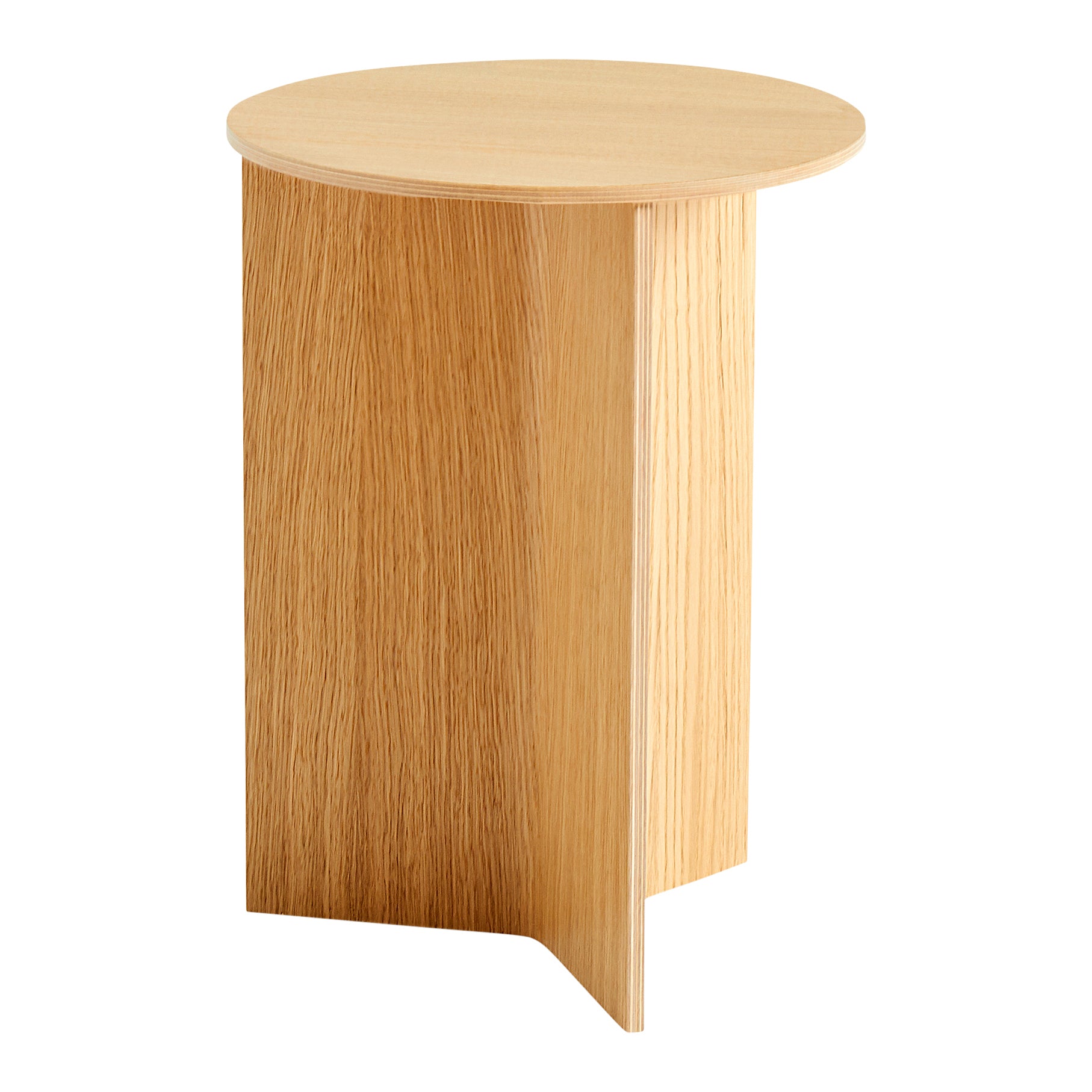 HAY Slit Table Wood Round Bijzettafel - Ø 35 cm - Oak