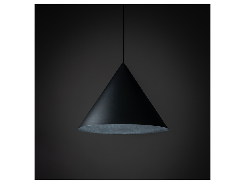 Lampa wisząca Cono Black 50 cm metalowa czarna