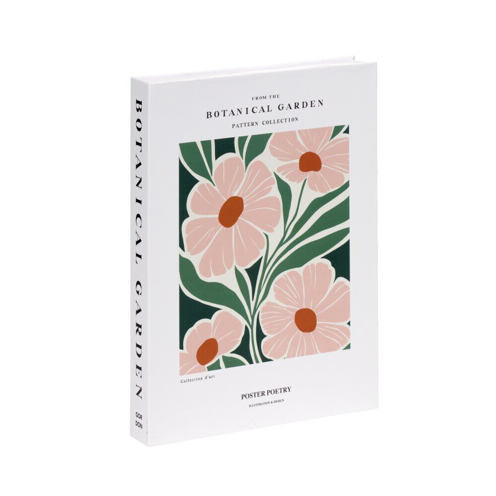 BoÎte de rangement forme livre thème floral 16,5x22cm (2 modèles)
