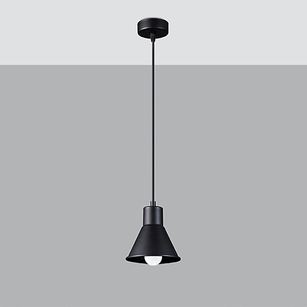 Lampe suspendue en acier 1 lampes 14x14x120cm Sollux