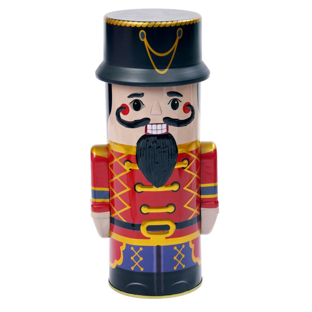 BoÎte décorative No&euml;l soldat Casse Noisette métal vert H8,5cm