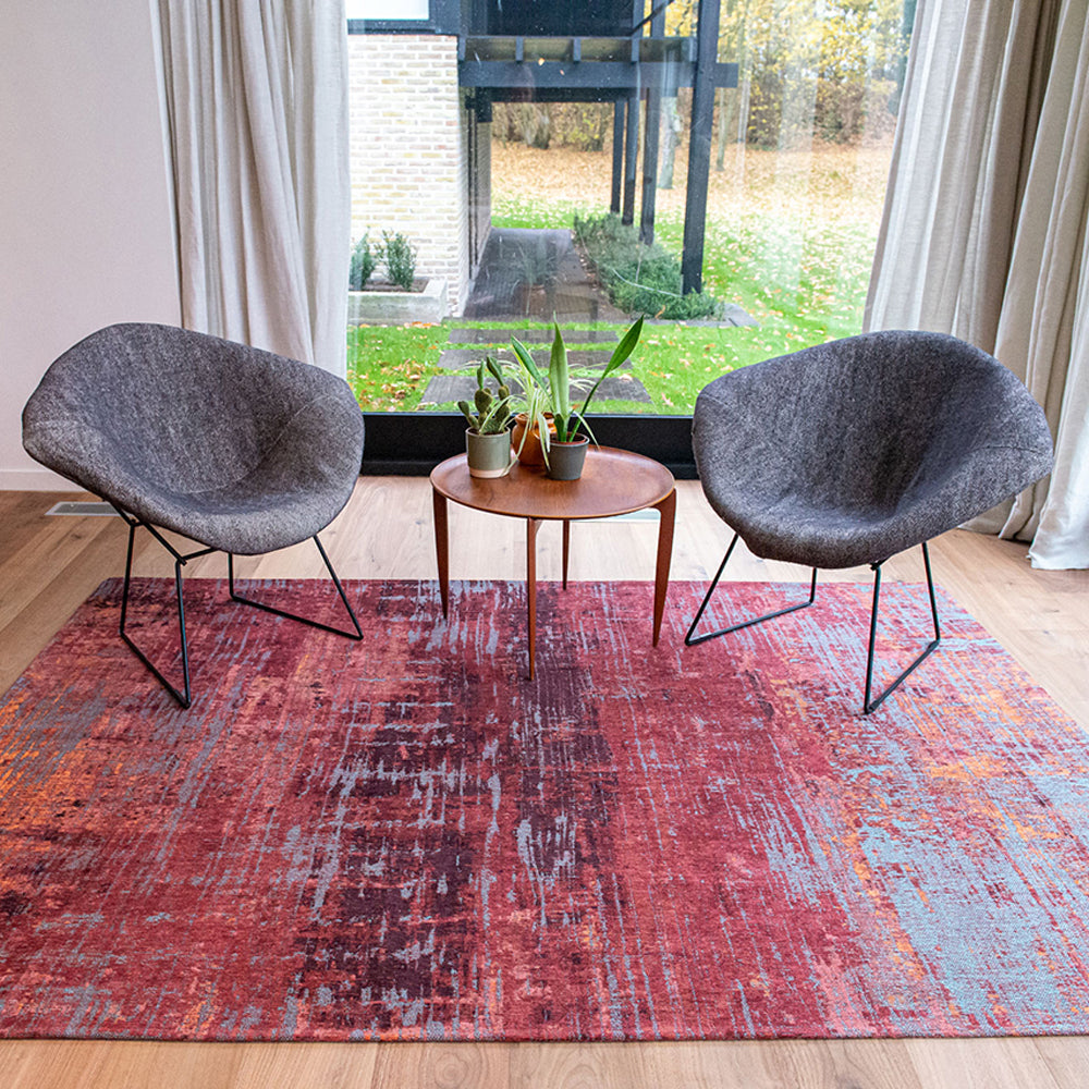 Louis de Poortere Streaks Vloerkleed 140 x 200 cm - Nassau Red