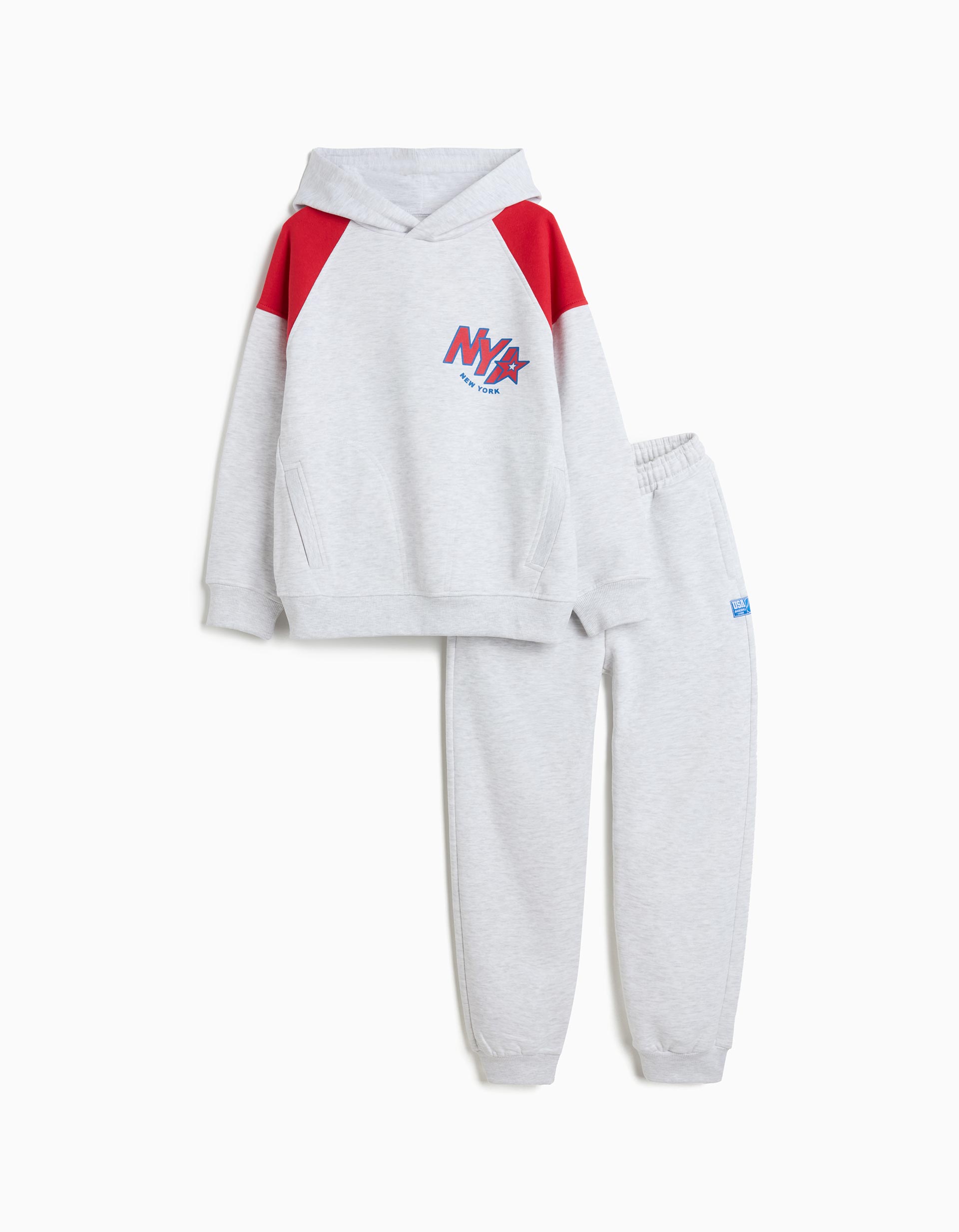 Conjunto de Jogging, Menino, Cinzento Claro