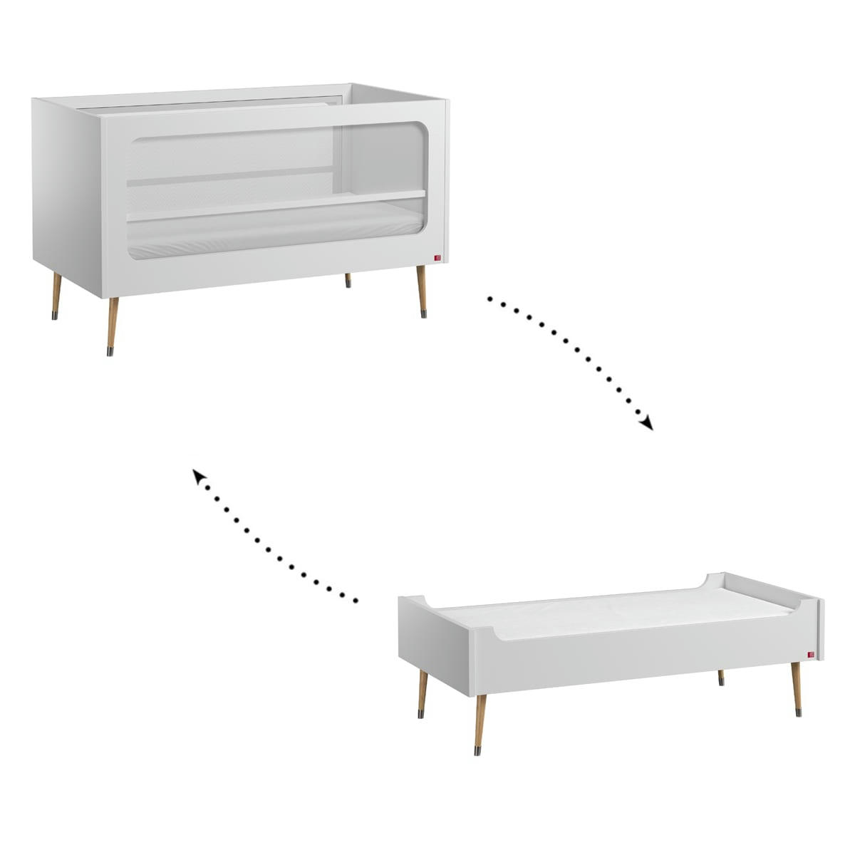 BOSQUE - Lit évolutif 70x140 blanc