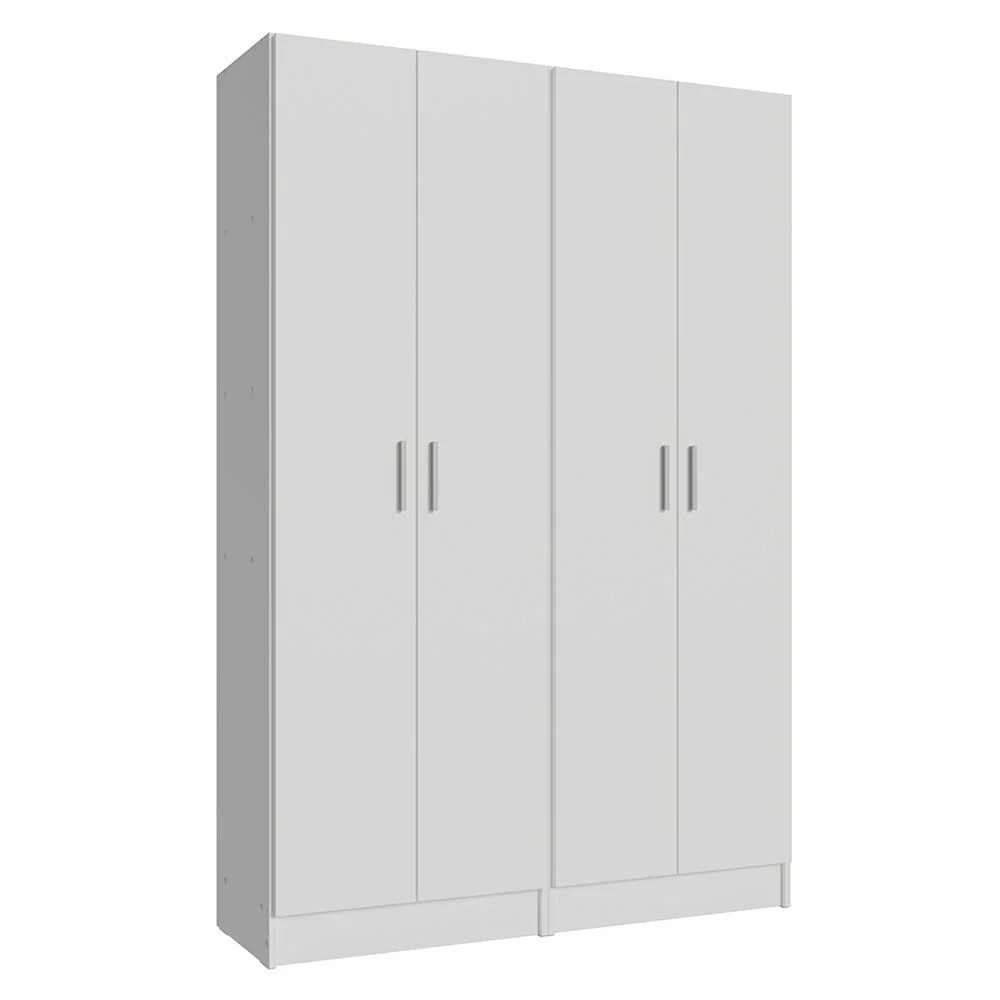 Madesa Garage Set 2 Pantry Storage Cabinet with 10 Utility Shelves 47L Wooden Organization Unit for Garage