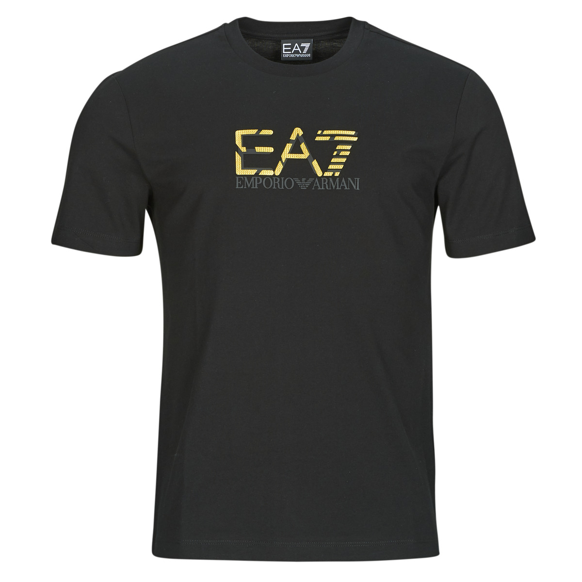 Emporio Armani EA7 - TRAIN PREMIUM LABEL TEE SPECIAL LOGO - Black / Gold