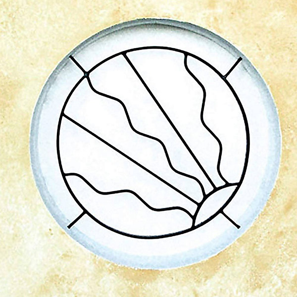 Grille de Defense Estivale diametre 70 cm pour Fenetre ronde (côte tableau)