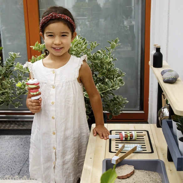 Matschküche »Grill   Chill«, Ab 3 Jahren, Zypressenholz