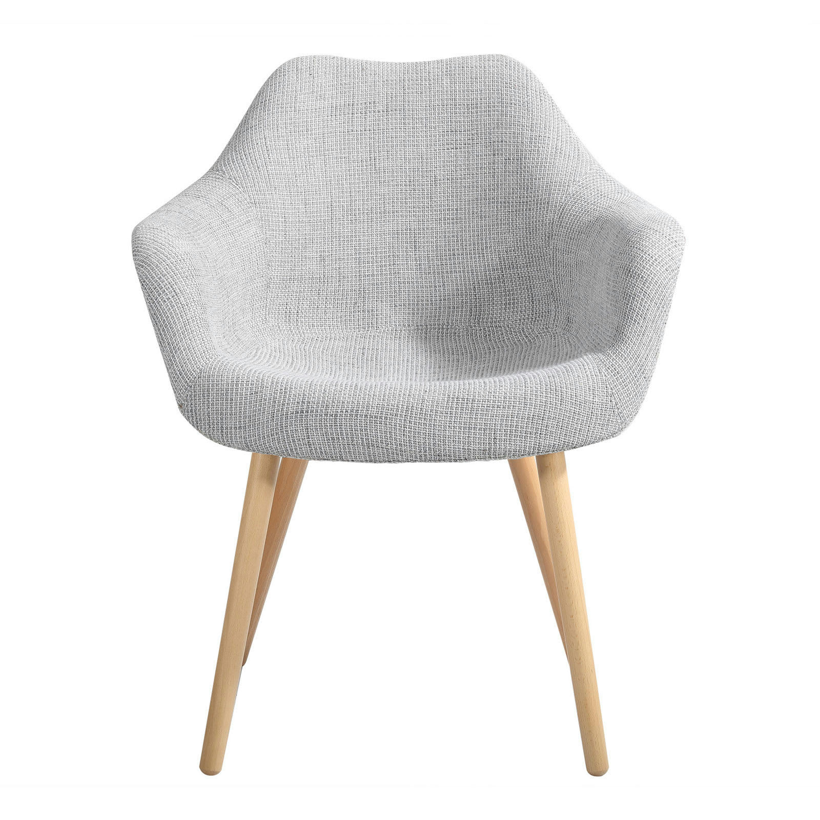 ANSSEN - Chaise en tissu gris