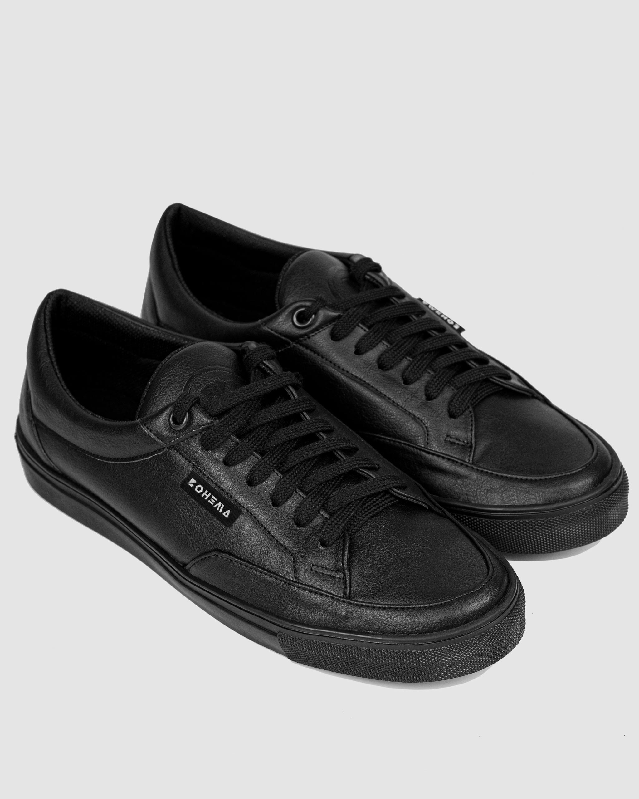 BOHEMA - Sneakers Awake Czarne, ze skóry roślinnej, polska rodzinna marka