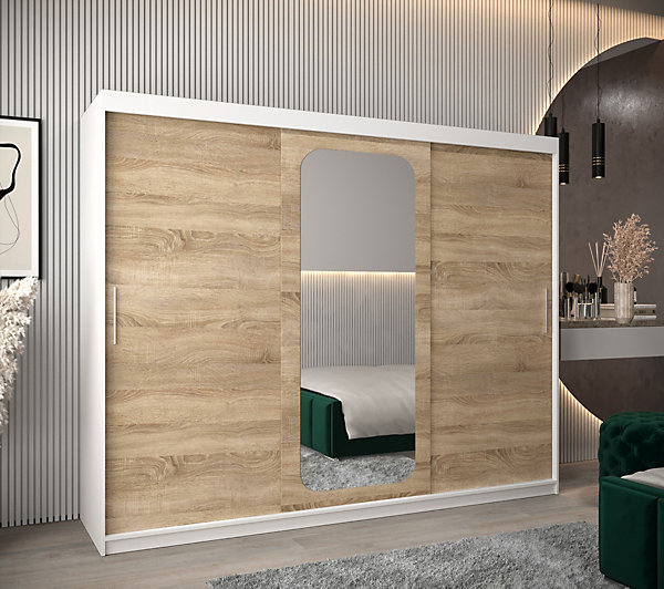 Armoire Promo T2 a portes coulissantes H. 200 x L. 250 x P. 62 3 portes