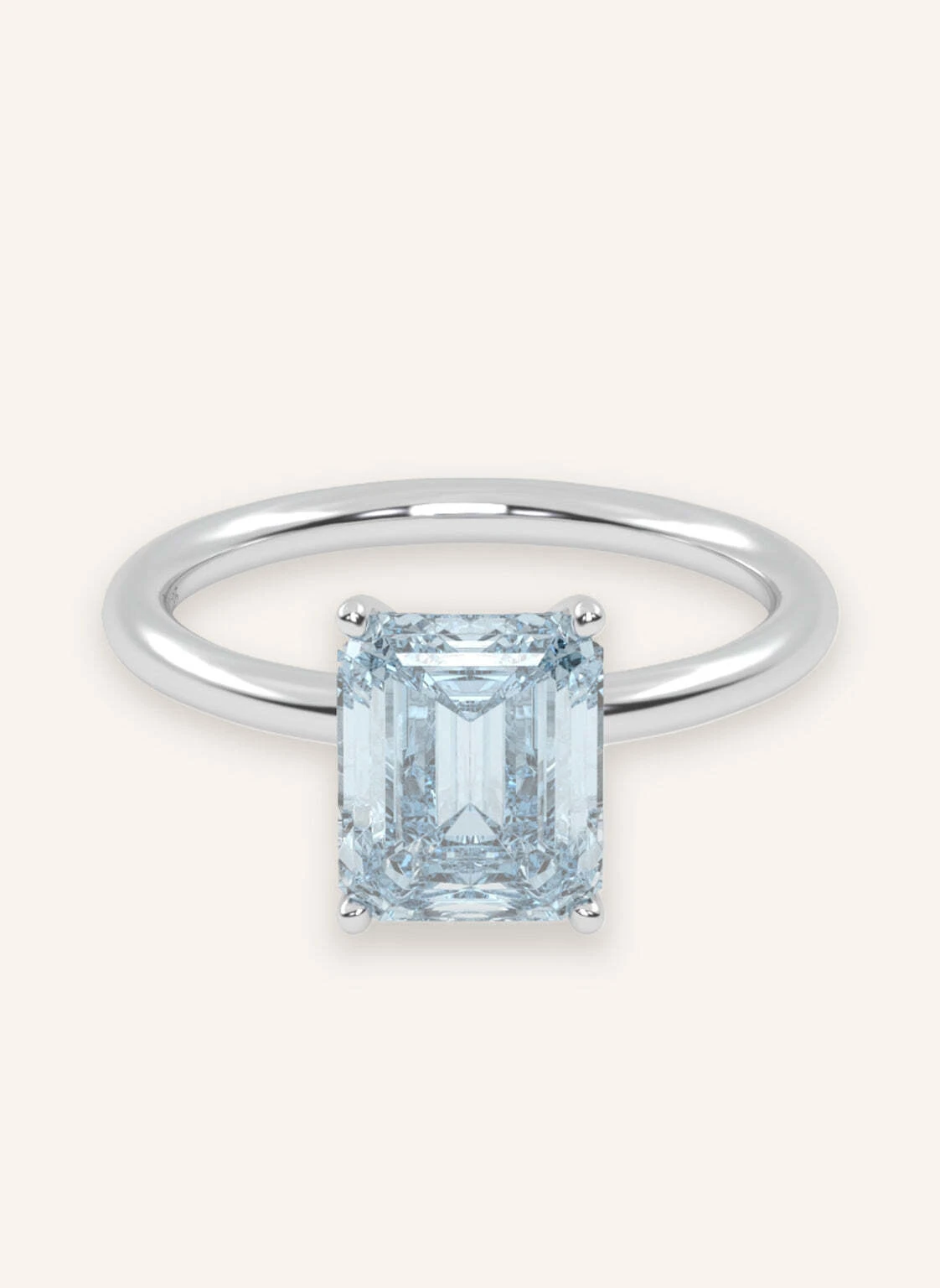 VEYNOU Ring SORA aus 14 Karat Weißgold und 2,00ct. Aquamarin