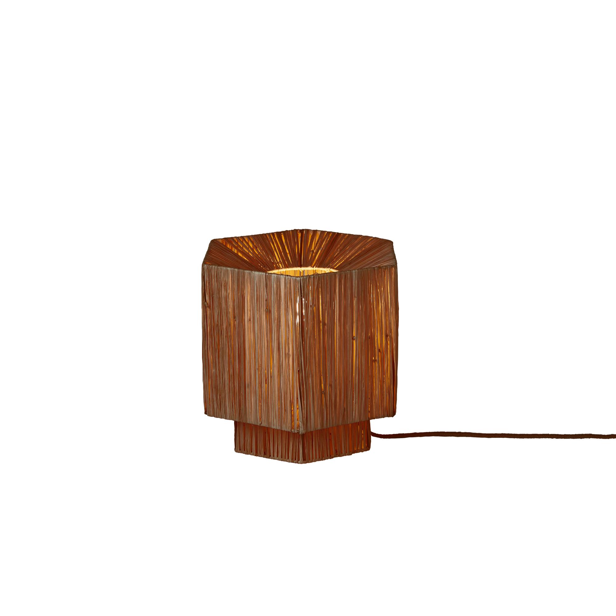 GOOD&MOJO tafellamp Panama - bruin - 26x28x26cm