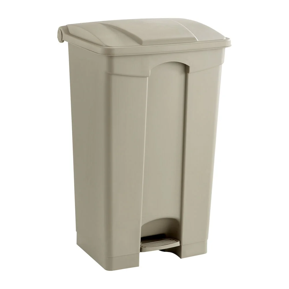 Large 23 Gallon Step-On Trash Can, Durable Plastic Garbage Can