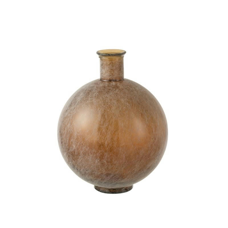 - Vase boule en verre marron 35x35x43 cm