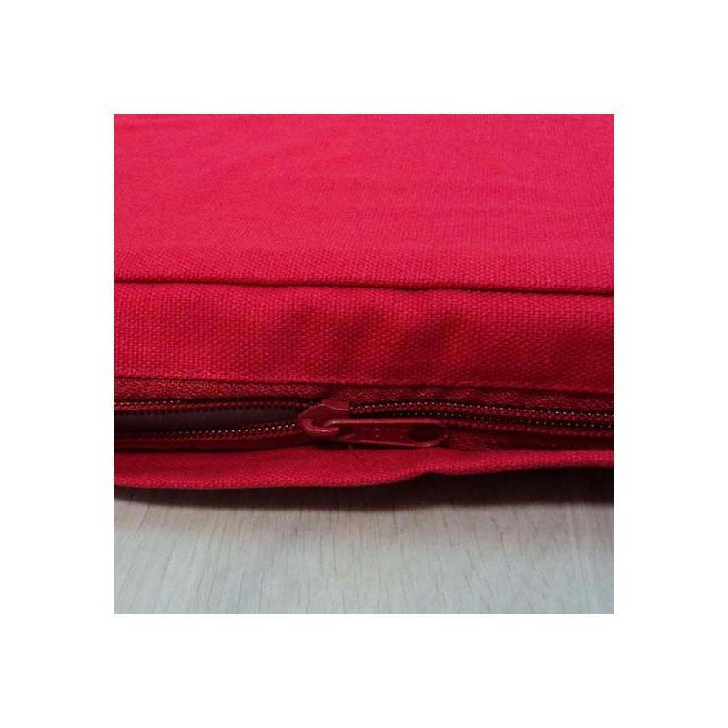 - Galette de chaise en coton 40 cm rouge