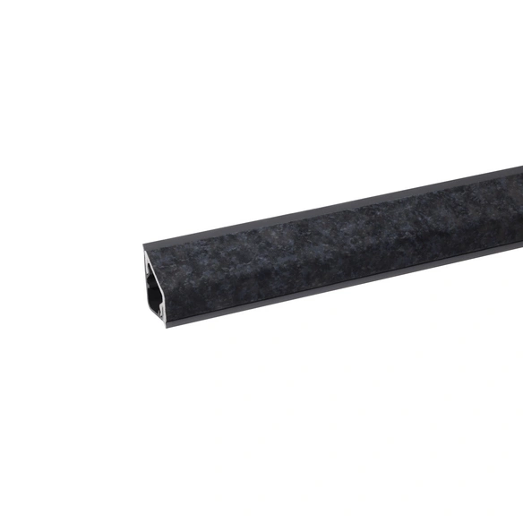 Wandanschlussleiste, BxHxT: 2,4 x 1,6 x 410 cm, schwarz
