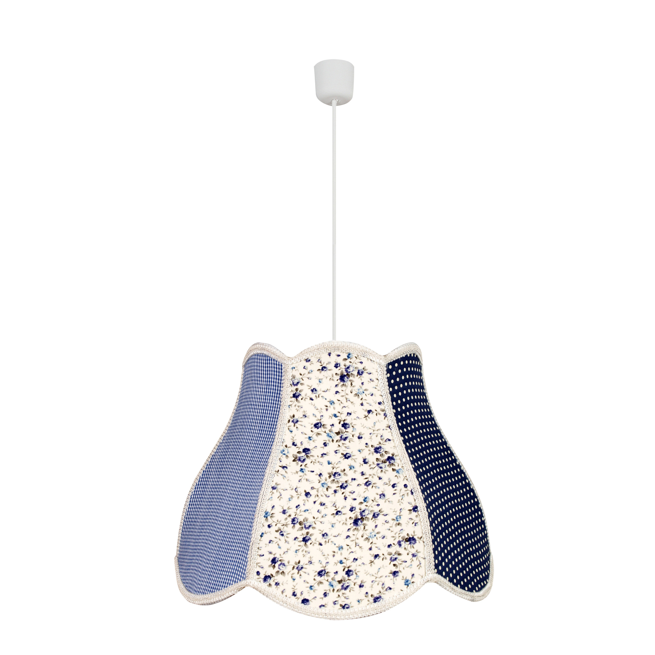 Lampa wisząca ZUZA 35 1x60w e27 szaro niebieski