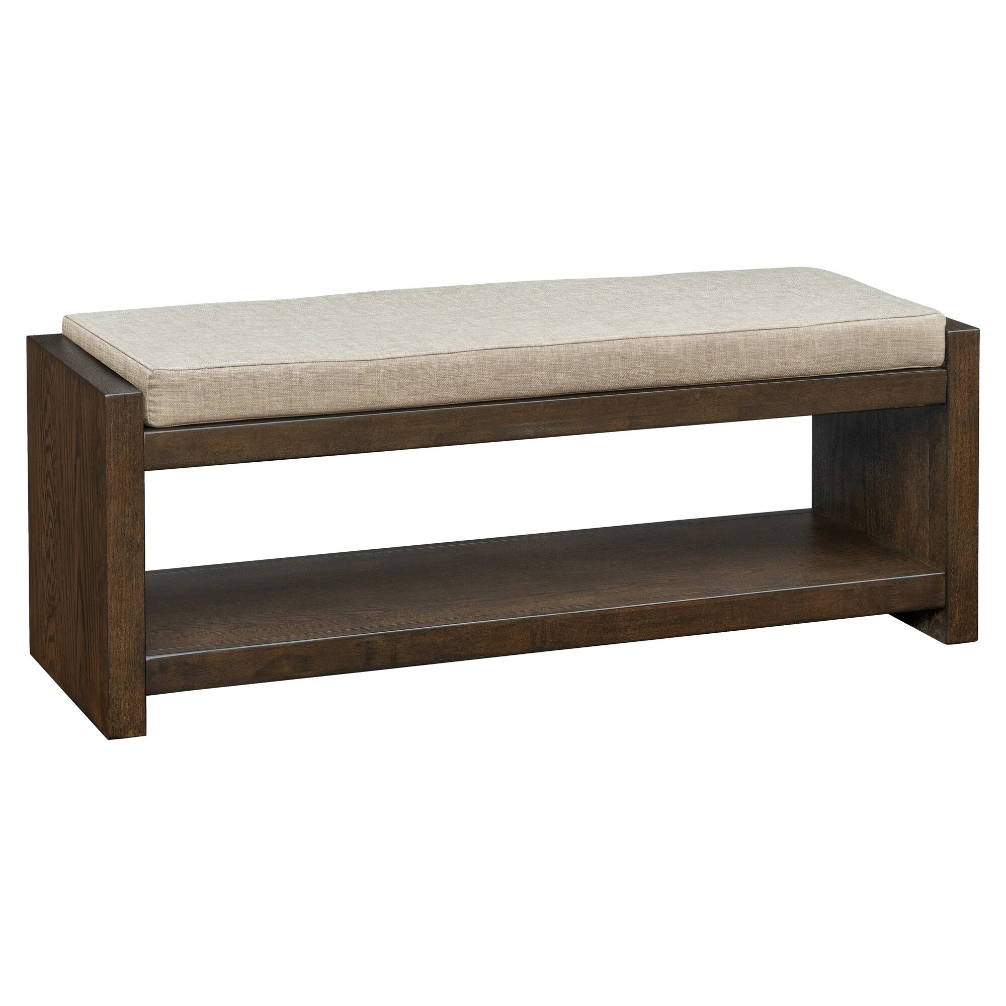 Madison Park Stanton Accent Bench with Lower Shelf