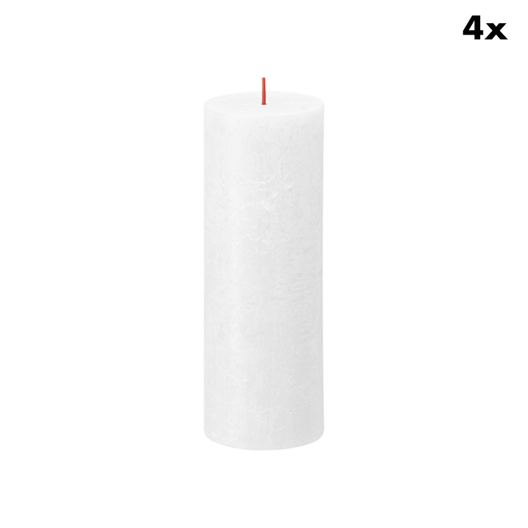 Bolsius rustieke kaarsen - wit - 19cm
