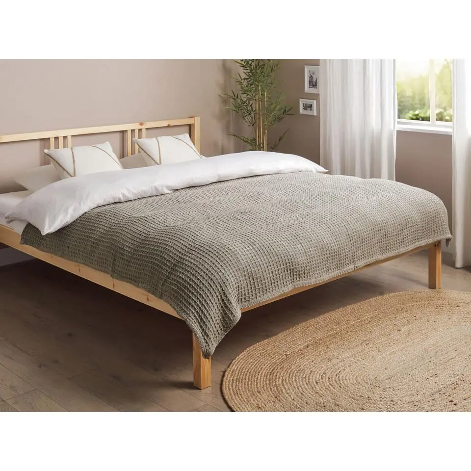 CHAGYL - Bedsprei - Taupe - 150 x 200 cm - Katoen