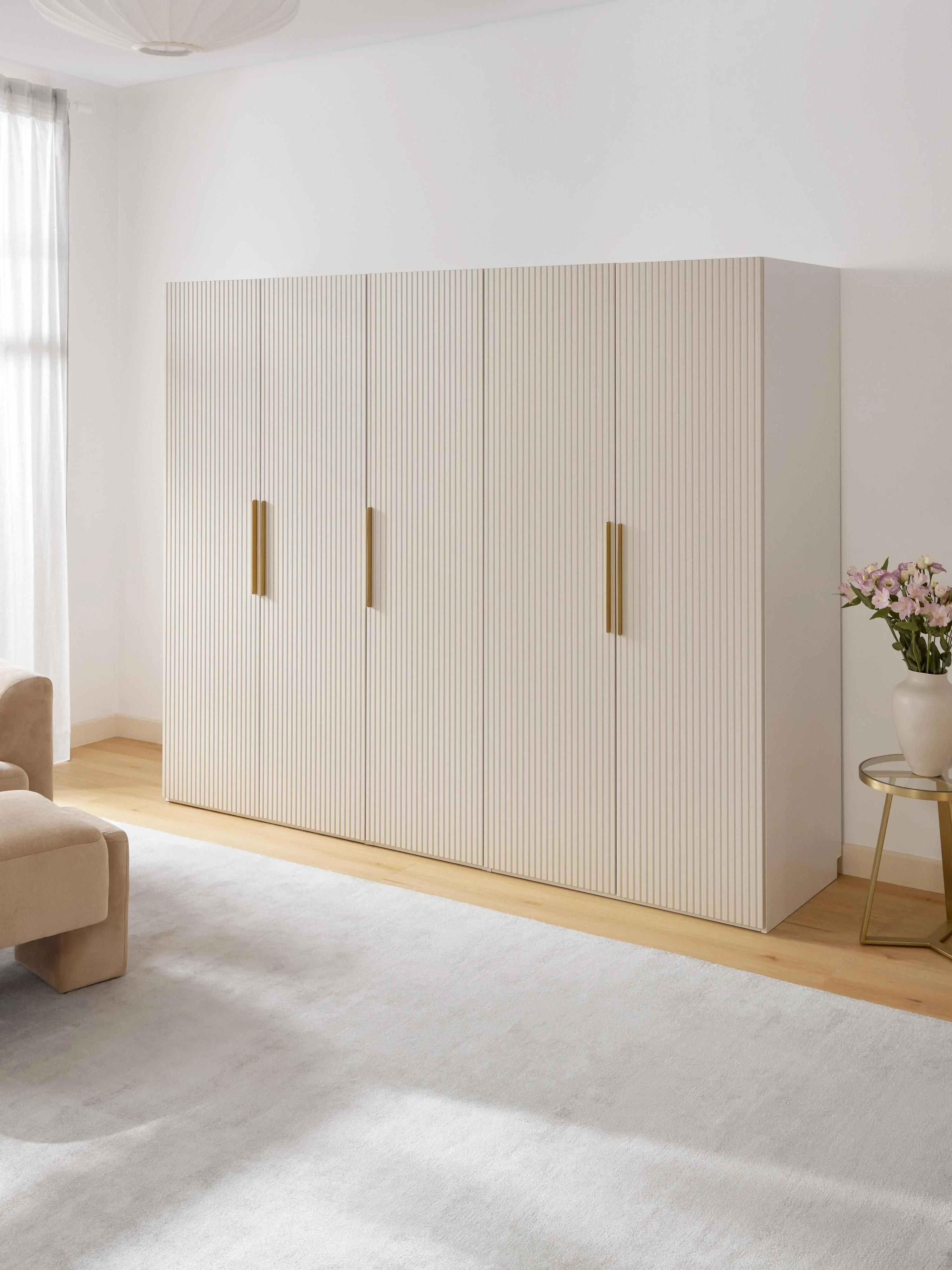 Modularer Drehtürenschrank Simone, 250 cm Breite, in verschiedenen Größen