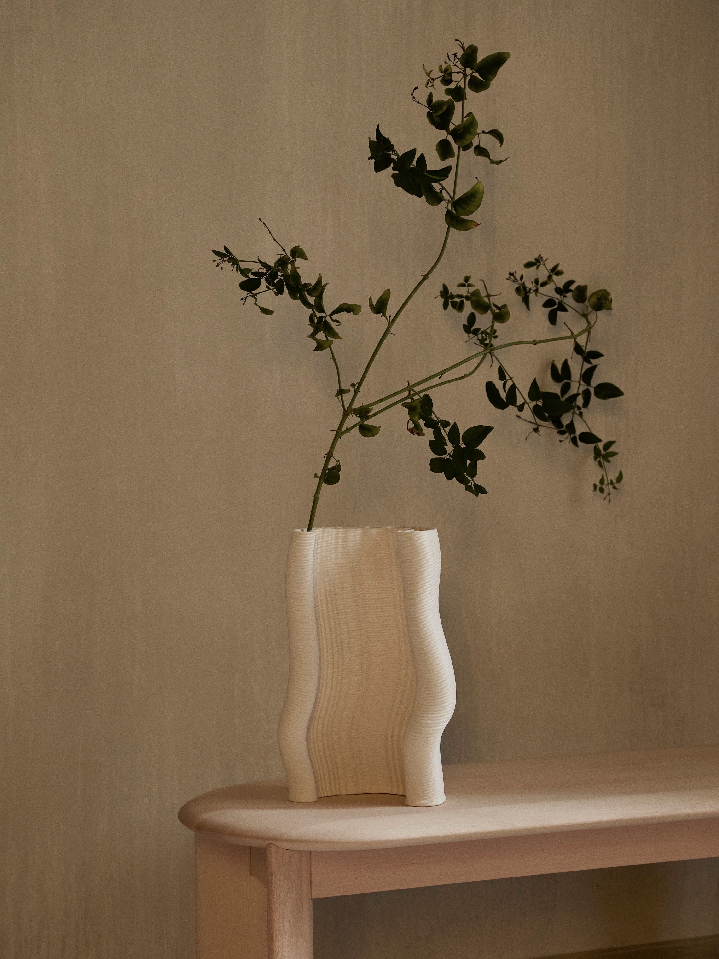 Vase Moire aus Steinzeug, H 30 cm